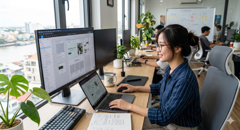 Thiết kế website Ảnh được tạo từ AI