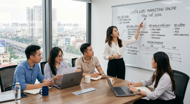 Chiến lược Marketing Online tổng thể năm 2026 Ảnh được tạo từ AI