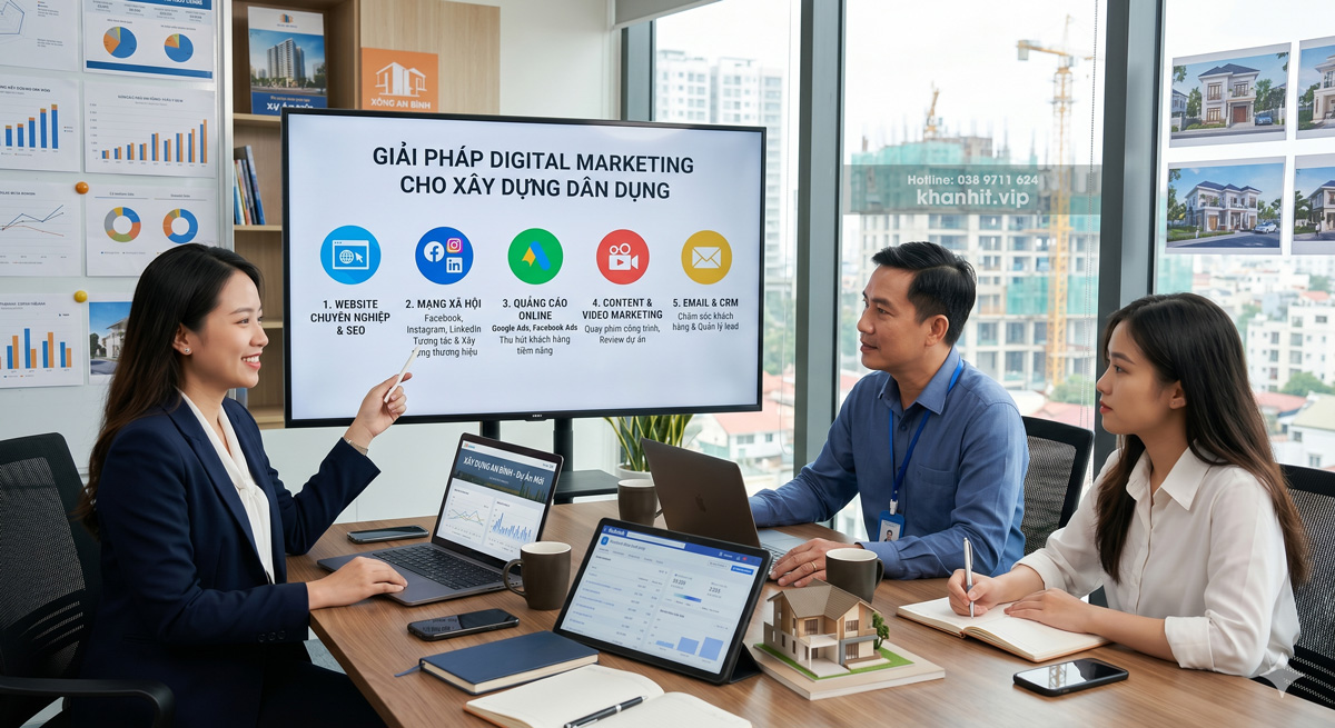 Giải pháp Marketing ĐA KÊNH cho ngành xây dựng dân dụng năm 2026 1 Giải pháp Marketing ĐA KÊNH cho ngành xây dựng dân dụng năm 2026 Ảnh tạo từ AI