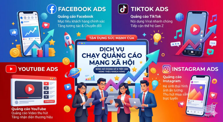 Quảng cáo các nền tảng mạng xã hội Hình ảnh được tạo từ AI
