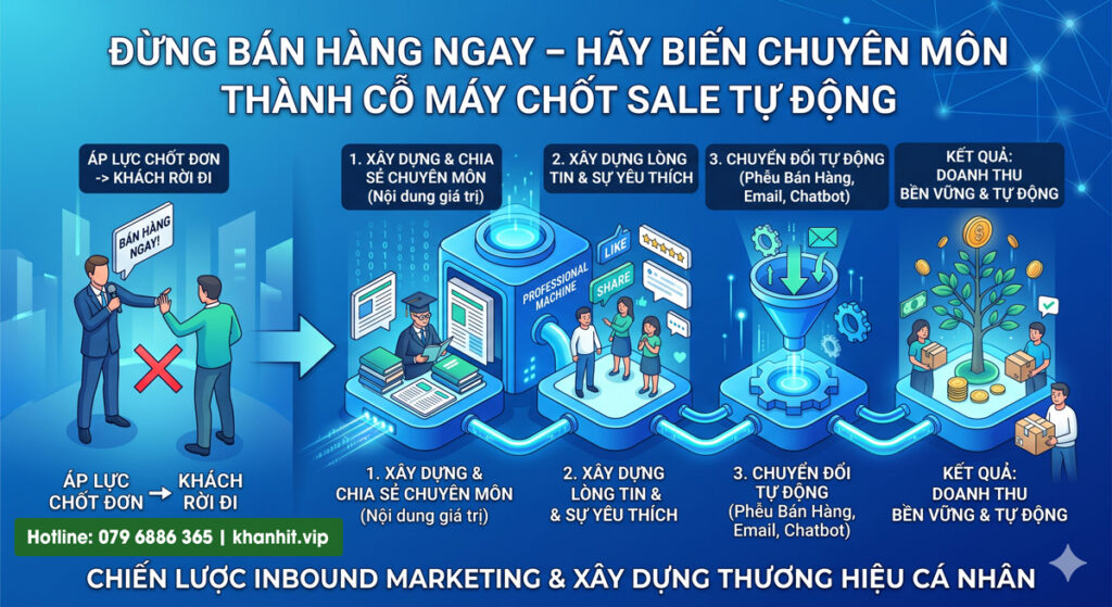Đừng Bán Hàng Ngay – Hãy Biến Chuyên Môn Thành Cỗ Máy Chốt Sale Tự Động