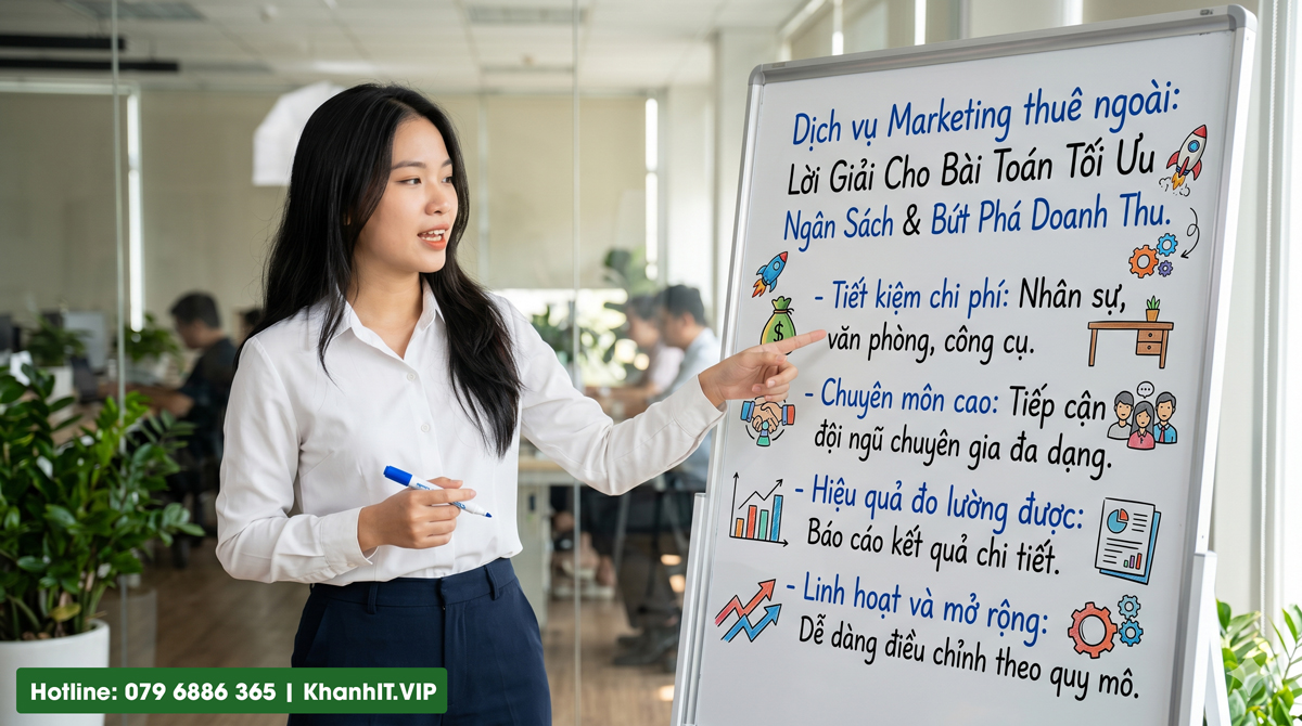 Dịch vụ Marketing thuê ngoài: Lời Giải Cho Bài Toán Tối Ưu Ngân Sách & Bứt Phá Doanh Thu 1 Dịch vụ marketing thuê ngoài Hình ảnh tạo từ AI