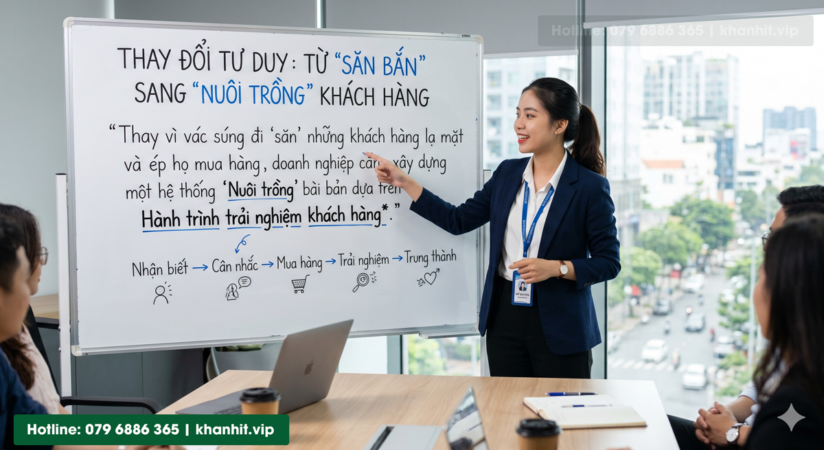 Xây dựng một hệ thống "Nuôi trồng" bài bản dựa trên Hành trình trải nghiệm khách hàng
Hình ảnh tạo từ AI