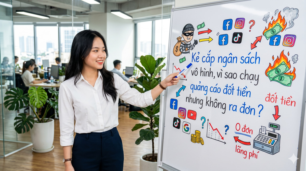 Kẻ cắp ngân sách vô hình, vì sao chạy quảng cáo đốt tiền nhưng không ra đơn Hình ảnh tạo từ AI