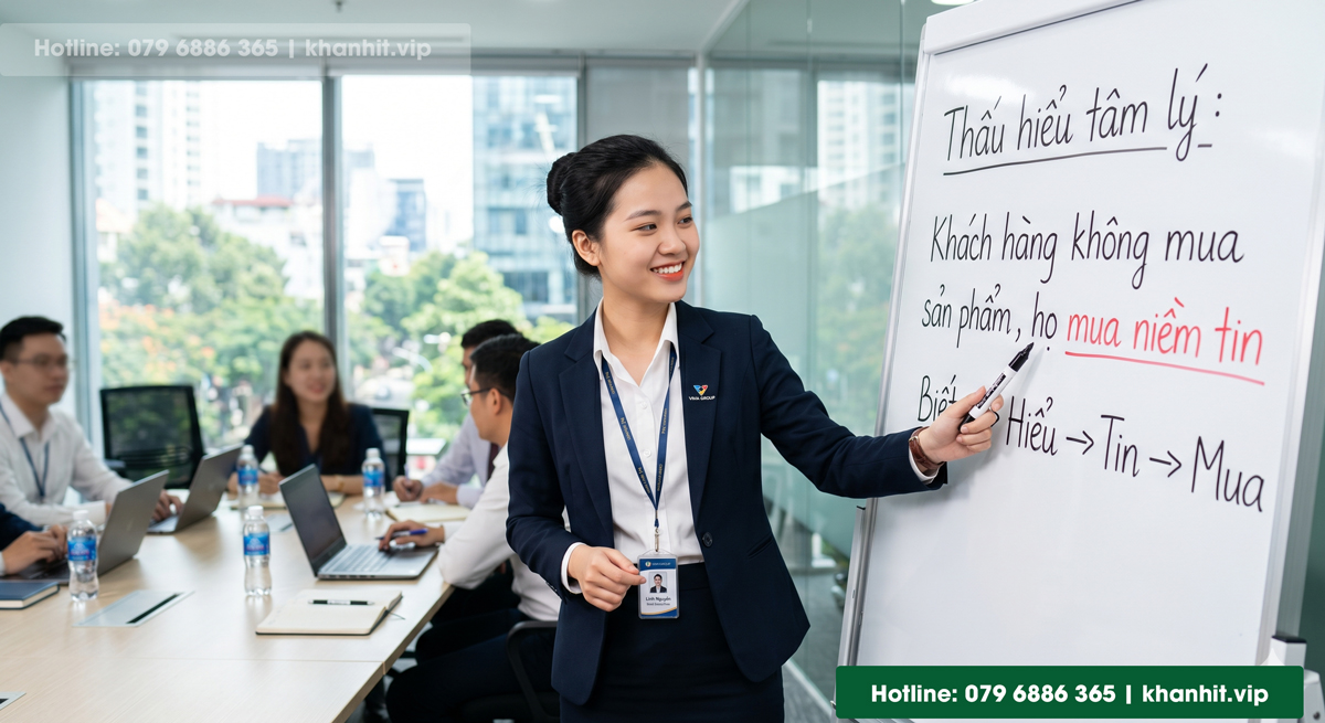 Thấu hiểu tâm lý: Khách hàng không mua sản phẩm, họ mua niềm tin
Hình ảnh được tạo từ AI