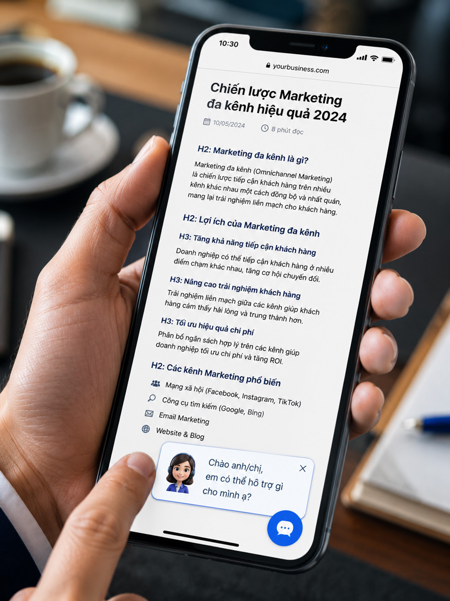 Thiết kế website chuẩn SEO 2026: 5 bước "BÌNH HOA DI ĐỘNG" thành cỗ máy chốt đơn 24/7 2 Tối ưu On-page