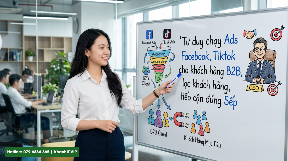 Tự duy chạy quảng cáo khách hàng B2B Hình ảnh tạo từ AI