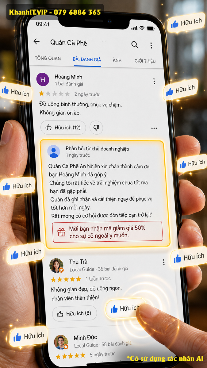 Cách Xử Lý Đánh Giá 1 Sao Trên Google Maps: Biến Khủng Hoảng Thành Cơ Hội 2 Đánh giá hữu ích trên Google Maps