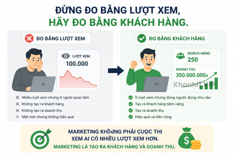 Tài sản số #6: Đừng đo bằng lượt xem, hãy đo bằng khách hàng 5 Đừng đo bằng lượt xem, hãy đo bằng khách hàng